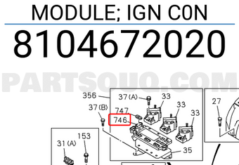Isuzu 8104672020 MODULE; IGN C0N