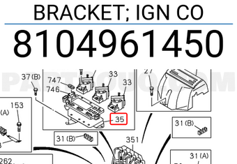 Isuzu 8104961450 BRACKET; IGN CO