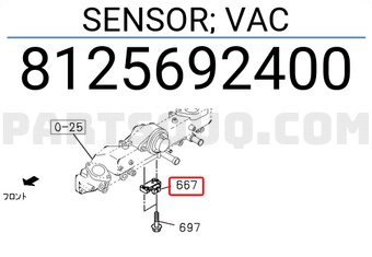Isuzu 8125692400 SENSOR; VAC