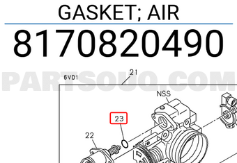 Isuzu 8170820490 GASKET; AIR