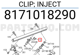Isuzu 8171018290 CLIP; INJECT