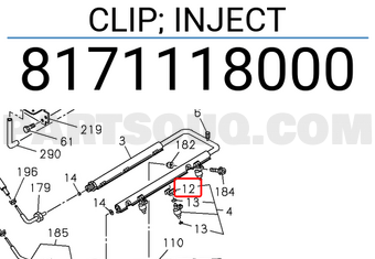 Isuzu 8171118000 CLIP; INJECT