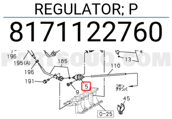 Isuzu 8171122760 REGULATOR; P