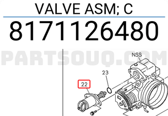 Isuzu 8171126480 VALVE ASM; C