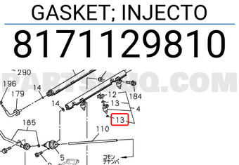 Isuzu 8171129810 GASKET; INJECTO