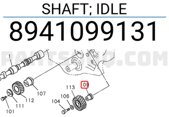Isuzu 8941099131 SHAFT; IDLE