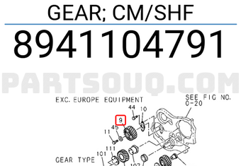 Isuzu 8941104791 GEAR; CM/SHF