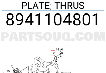 Isuzu 8941104801 PLATE; THRUS
