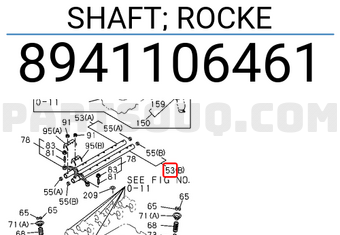Isuzu 8941106461 SHAFT; ROCKE