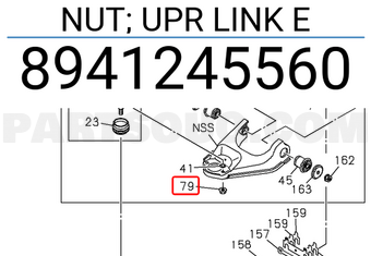 Isuzu 8941245560 NUT; UPR LINK E