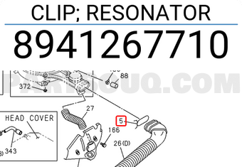 Isuzu 8941267710 CLIP; RESONATOR