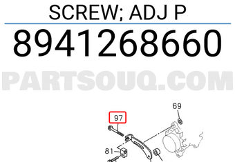 Isuzu 8941268660 SCREW; ADJ P