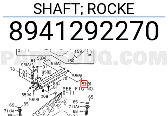 Isuzu 8941292270 SHAFT; ROCKE