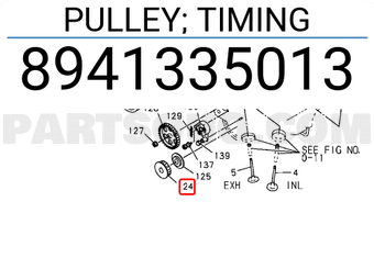 Isuzu 8941335013 PULLEY; TIMING