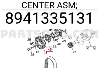 Isuzu 8941335131 CENTER ASM;