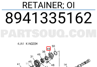 Isuzu 8941335162 RETAINER; OI
