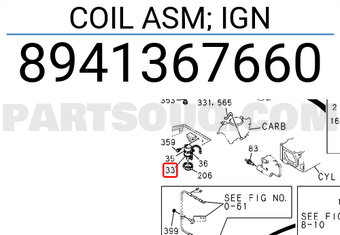 Isuzu 8941367660 COIL ASM; IGN