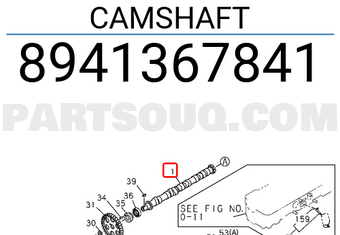 Isuzu 8941367841 CAMSHAFT