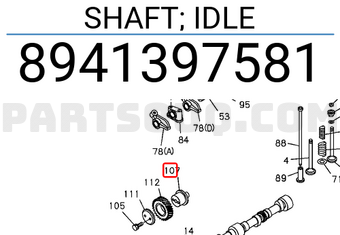 Isuzu 8941397581 SHAFT; IDLE