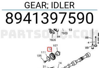 Isuzu 8941397590 GEAR; IDLER