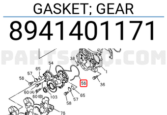 Isuzu 8941401171 GASKET; GEAR