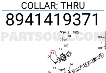 Isuzu 8941419371 COLLAR; THRU