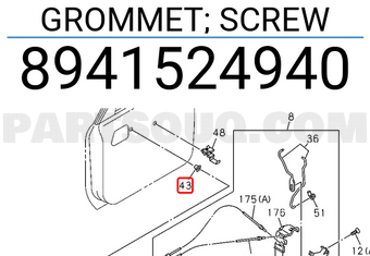 Isuzu 8941524940 GROMMET; SCREW