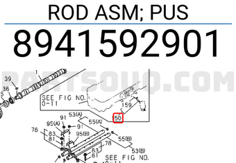Isuzu 8941592901 ROD ASM; PUS