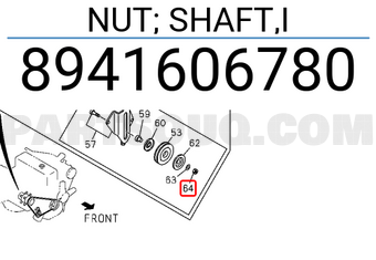 Isuzu 8941606780 NUT; SHAFT,I