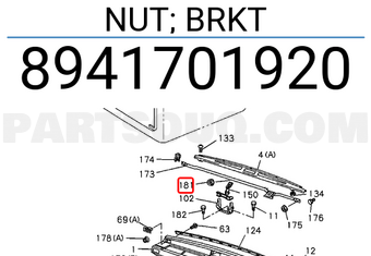 Isuzu 8941701920 NUT; BRKT