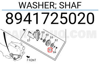 Isuzu 8941725020 WASHER; SHAF