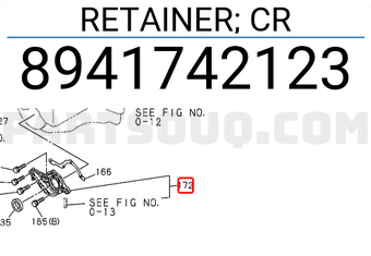 Isuzu 8941742123 RETAINER; CR