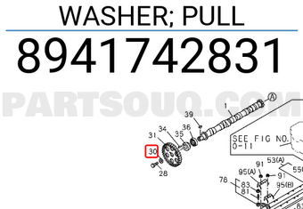 Isuzu 8941742831 WASHER; PULL