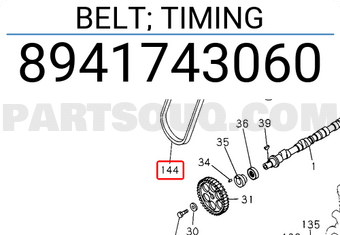Isuzu 8941743060 BELT; TIMING