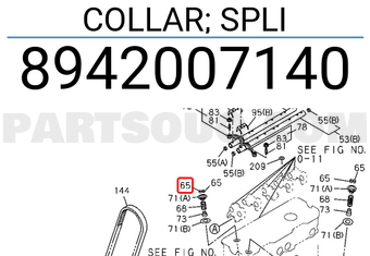 Isuzu 8942007140 COLLAR; SPLI