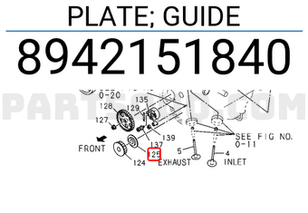 Isuzu 8942151840 PLATE; GUIDE