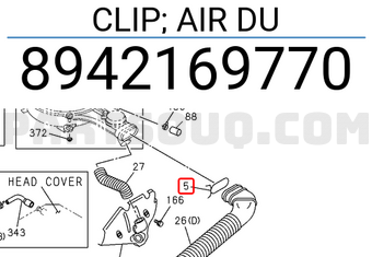 Isuzu 8942169770 CLIP; AIR DU