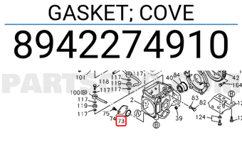 Isuzu 8942274910 GASKET; COVE