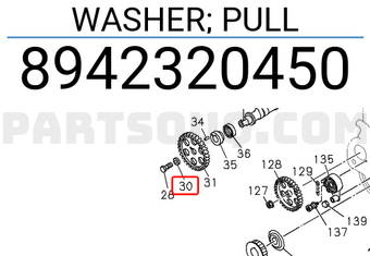 Isuzu 8942320450 WASHER; PULL