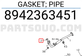 Isuzu 8942363451 GASKET; PIPE