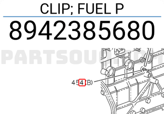 Isuzu 8942385680 CLIP; FUEL P