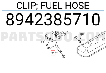 Isuzu 8942385710 CLIP; FUEL HOSE