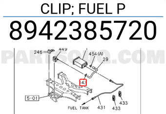 Isuzu 8942385720 CLIP; FUEL P