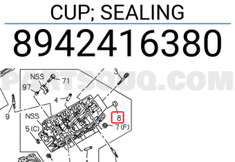 Isuzu 8942416380 CUP; SEALING