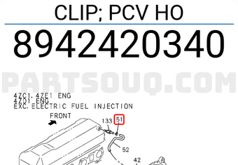 Isuzu 8942420340 CLIP; PCV HO