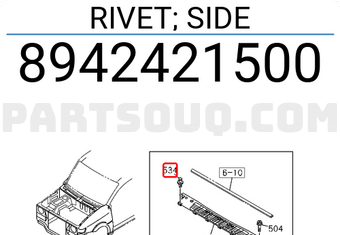 Isuzu 8942421500 RIVET; SIDE