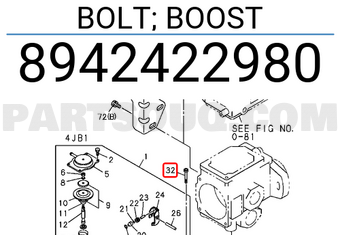 Isuzu 8942422980 BOLT; BOOST