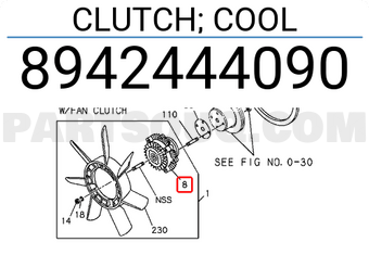 Isuzu 8942444090 CLUTCH; COOL