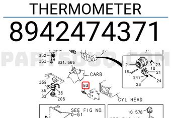 Isuzu 8942474371 THERMOMETER