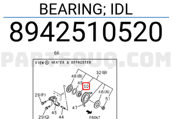 Isuzu 8942510520 BEARING; IDL